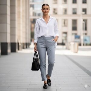 Van Heusen Gray Super Stretch Slim Ankle Pants ☁️ Business Casual Chic Work Wear